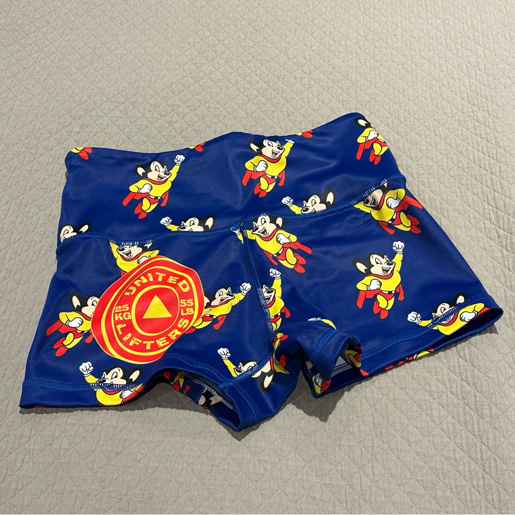 New In Bag United Lifters Brand Mighty Mouse Shorts
